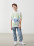 LC Waikiki Crew Neck Stitch Printed Boys' T-shirt